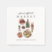 Bruiloftsfeest met Boerenmarkt-thema Servet (Voorkant)