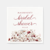 Bruiloftsfeest met Boho wilde bloemen in de nazome Servet (Voorkant)