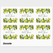 Bruiloftsfeest met citroen citrus vierkante sticker (Vel)