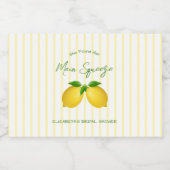 Bruiloftsfeest met citroen hoofdpers likeurfles etiket (Enkel label)