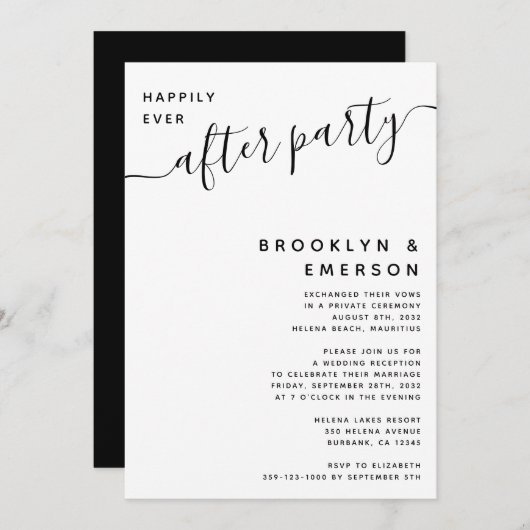 Bruiloftsfeest met een Happily Ever After Party-sf Kaart (Voorkant / Achterkant)