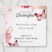 Bruiloftsfeest met een Leven Vol Vlinders Bedankjes Labels (Voorkant)