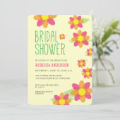 Bruiloftsfeest met Felgekleurde Bloemen Kaart (Staand voorkant)