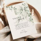 Bruiloftsfeest met groen  bedankkaart