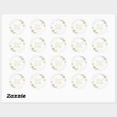 Bruiloftsfeest met groen en goud ronde sticker (Vel)
