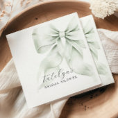 Bruiloftsfeest met groene strik servet