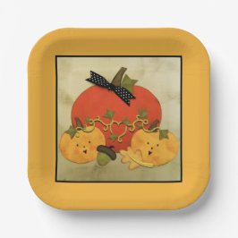 Bruiloftsfeest met Halloween-thema in oktober Papieren Bordje