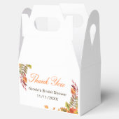 Bruiloftsfeest met herfstbladeren in rustieke stij bedankdoosjes (Geopend)