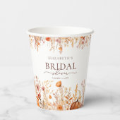 Bruiloftsfeest met herfstige pompoenen papieren bekers (Achterkant)