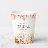 Bruiloftsfeest met herfstige pompoenen papieren bekers (Voorkant)