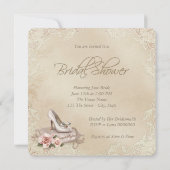 Bruiloftsfeest met hoge hakken schoenen kaart (Achterkant)