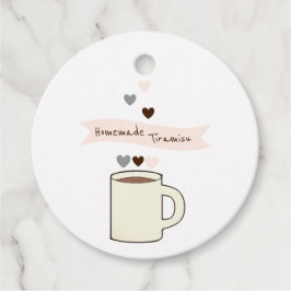 Bruiloftsfeest met koffie bedankjes labels