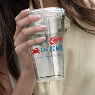 Bruiloftsfeest met kookfeest voor zeebanket acryl drinkbeker