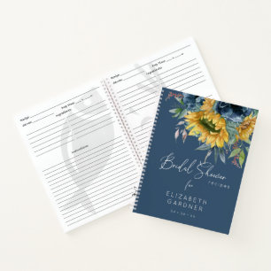 Bruiloftsfeest met Landelijke Zonnebloemen Recepte Notitieboek