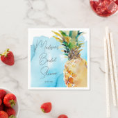 Bruiloftsfeest met levendige tropische ananas servet (Insitu)