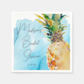 Bruiloftsfeest met levendige tropische ananas servet (Voorkant)