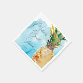 Bruiloftsfeest met levendige tropische ananas servet (Hoek)