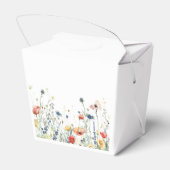 Bruiloftsfeest met levendige wilde bloemen bedankdoosjes (Achterkant)