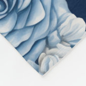 Bruiloftsfeest met marineblauwe bloemenstrepen fleece deken (Hoek)