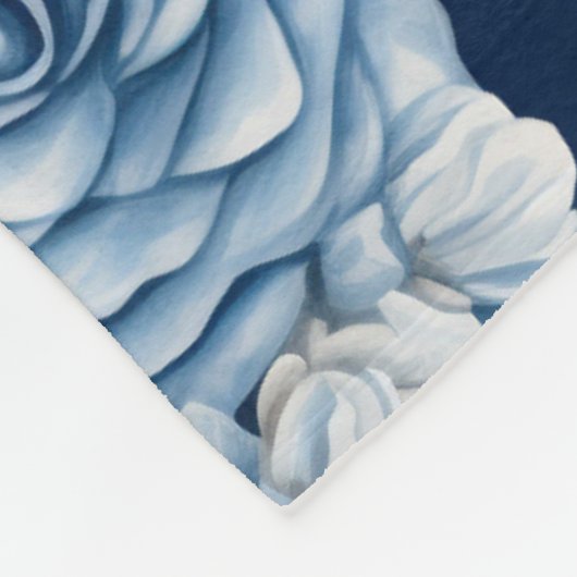 Bruiloftsfeest met marineblauwe bloemenstrepen fleece deken (Hoek)