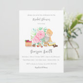 Bruiloftsfeest met mixer en rozen desserts kaart (Staand voorkant)