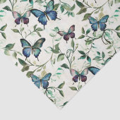 Bruiloftsfeest met mooie blauwe vlinders tissuepapier (Detail)