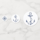 Bruiloftsfeest met nautische touch confetti (Achterkanten)