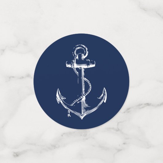 Bruiloftsfeest met nautische touch confetti (Kleine voorkant)