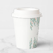 Bruiloftsfeest met oranje bloesem bloemen papieren bekers (Rechts)