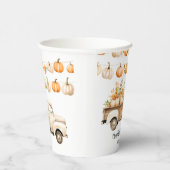 Bruiloftsfeest met Oude Truck en Pompoenen Papieren Bekers (Rechts)