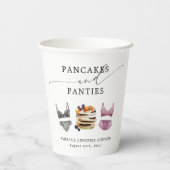 Bruiloftsfeest met pancakes en ondergoed papieren bekers (Achterkant)