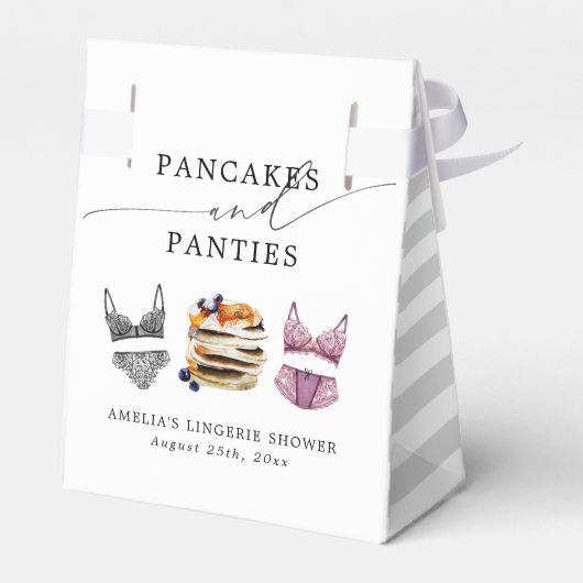 Bruiloftsfeest met Pannenkoeken & Ondergoed Bedankdoosjes (Achterkant)