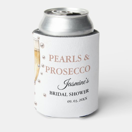 Bruiloftsfeest met Parels en Prosecco Blikjeskoeler (Blikje Achterkant)