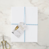 Bruiloftsfeest met Parels en Prosecco, Bruidsontbi Cadeaulabel (Met Touw)