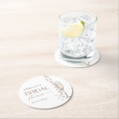 Bruiloftsfeest met Parels en Prosecco Ronde Kartonnen Onderzetter (Insitu)