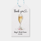 Bruiloftsfeest met Parels & Prosecco Dank je wel Cadeaulabel (Voorkant)