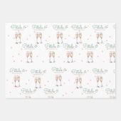 Bruiloftsfeest met Rozen en Prosecco Inpakpapier Vel (Voorkant 3)