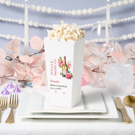 Bruiloftsfeest met Rozenblaadjes en Prosecco Bedankdoosjes (Huwelijk)
