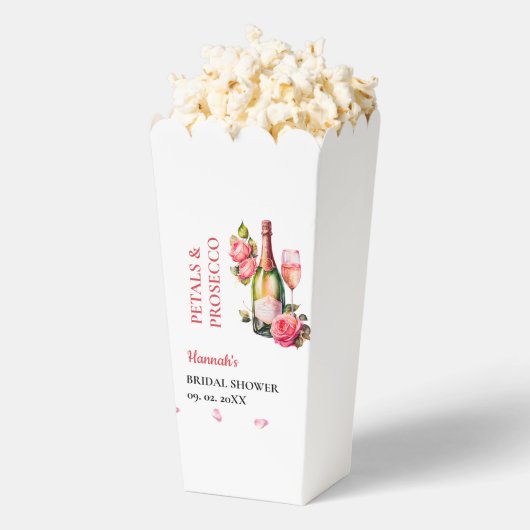 Bruiloftsfeest met Rozenblaadjes en Prosecco Bedankdoosjes (Popped)