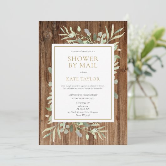 Bruiloftsfeest met rustieke houten uitstraling met kaart (Staand voorkant)