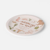 Bruiloftsfeest met rustieke western thema papieren bordje (Gekanteld)