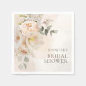 Bruiloftsfeest met tuinbloemen Eucalyptus Servet (Voorkant)