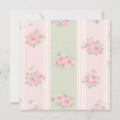 Bruiloftsfeest met vintage bloemen bedankkaart (Achterkant)