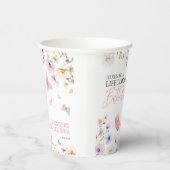 Bruiloftsfeest met vlinders en wilde bloemen papieren bekers (Rechts)