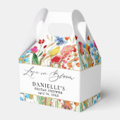 Bruiloftsfeest met wilde bloemen bedankdoosjes (Achterkant)