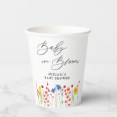 Bruiloftsfeest met wilde bloemen papieren bekers (Voorkant)