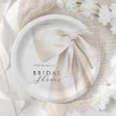 Bruiloftsfeest met Witte Lint Papieren Bordje