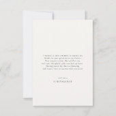 Bruiloftsfeest met witte strik bedankkaart (Achterkant)