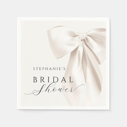 Bruiloftsfeest met Witte Strik Servet (Voorkant)