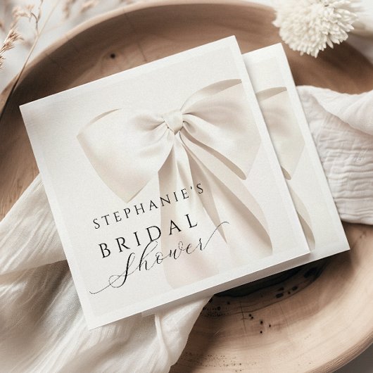 Bruiloftsfeest met Witte Strik Servet